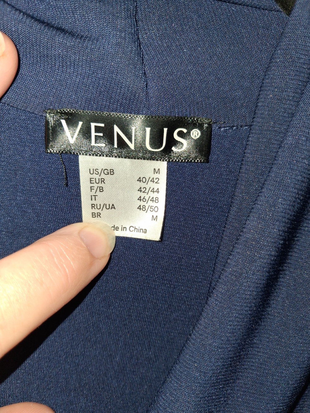 VENUS Navy Long Sleeve Wrap Jumpsuit - Picture 5 of 6